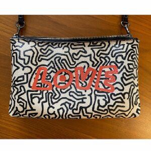 COACH x Keith Haring Lyla LOVE Crossbody Bag – Pebbled Leather, Limited Edition